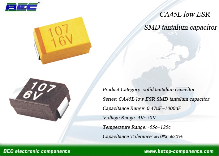CA45L Lav ESR SMD Tantal kondensator